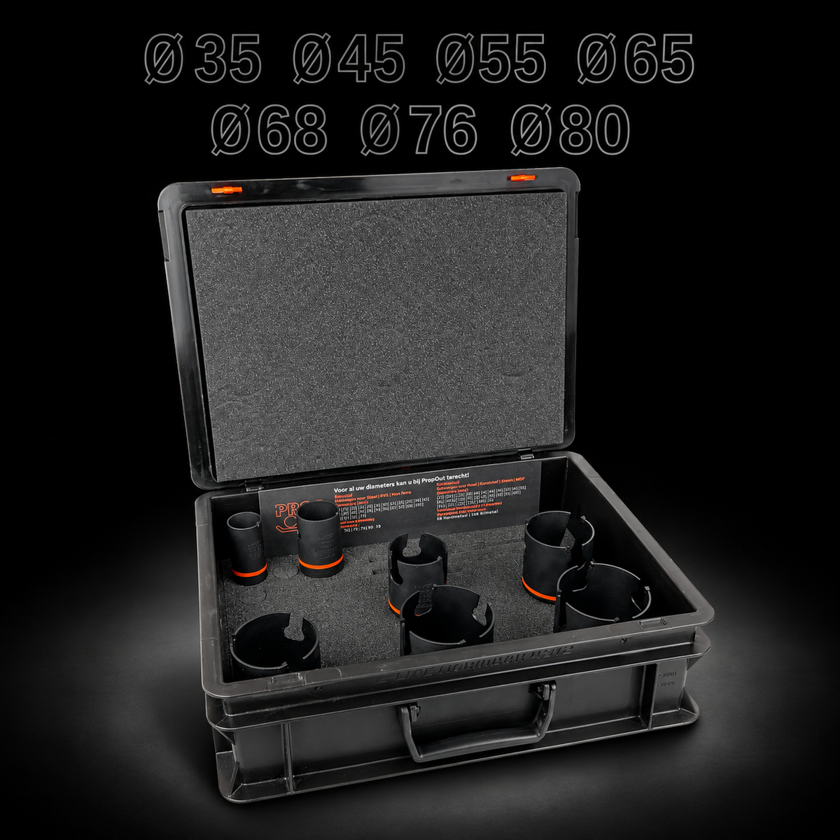 Prop-Out Hardmetalen Gatzagenset – 7 maten