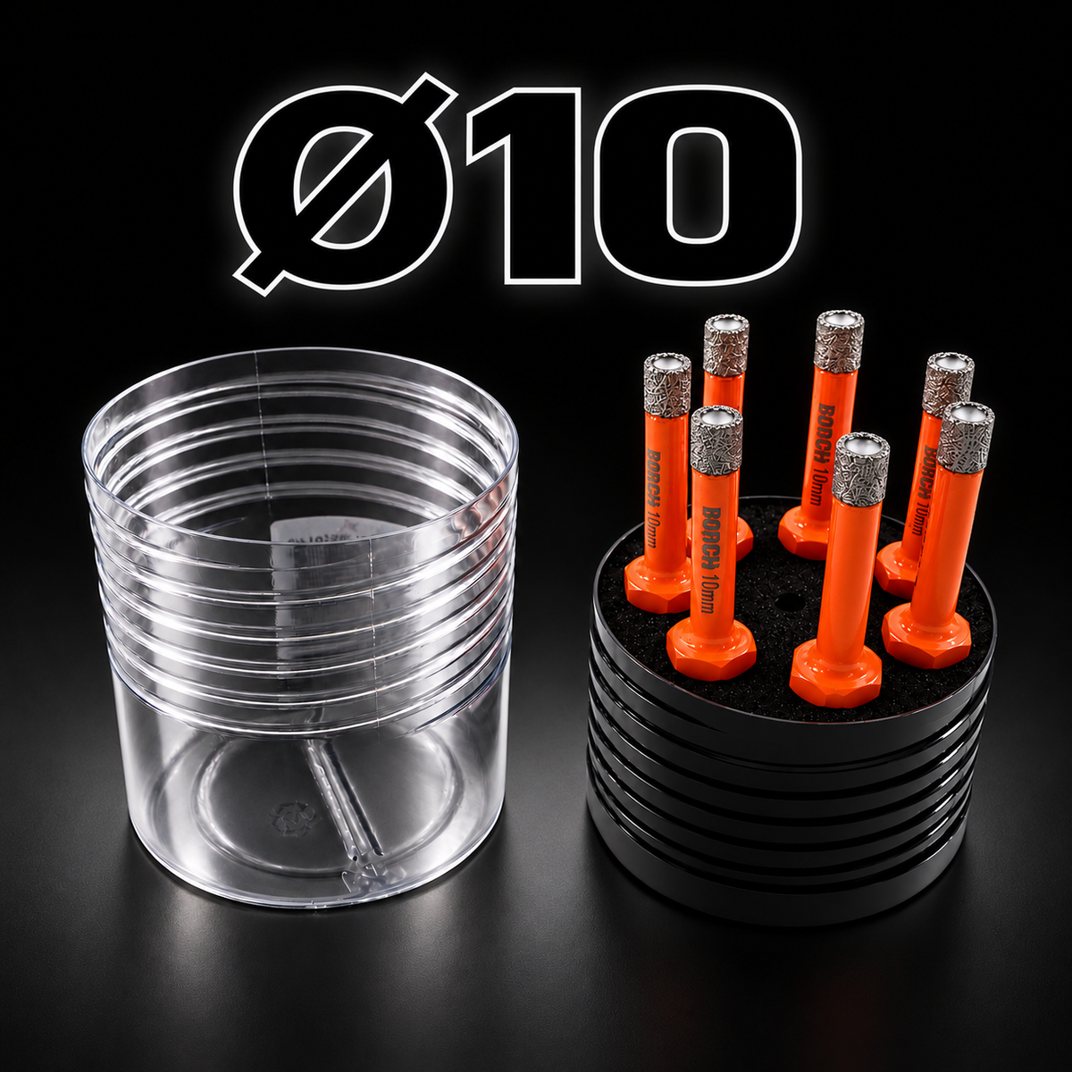 Kerbo Diamantboor Ø 10 mm — Koker 7 stuks