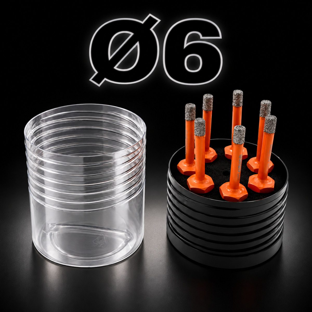 Kerbo Diamantboor Ø 6 mm — Koker 7 stuks