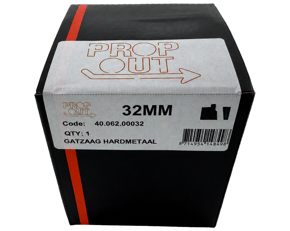 Prop-Out Hardmetalen Gatzaag Ø 32 mm, in doos
