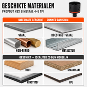 Prop-Out bimetalen gatzagen: geschikte materialen