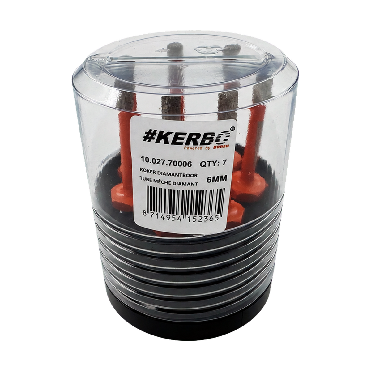 Kerbo Diamantboor Ø 6 mm — Koker 7 stuks, koker gesloten