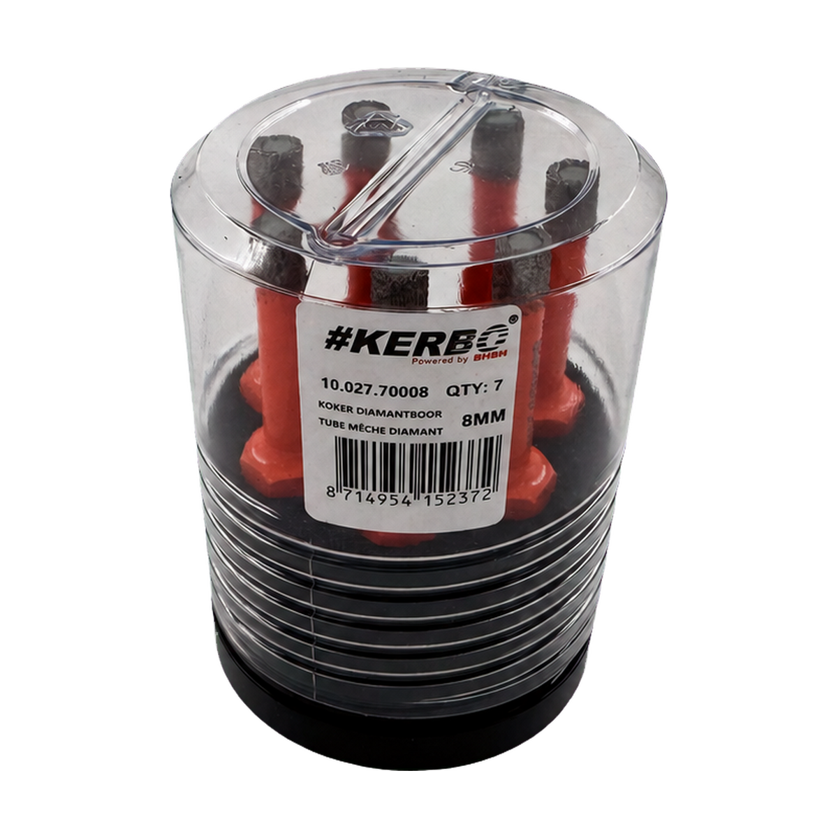 Kerbo Diamantboor Ø 8 mm — Koker 7 stuks, koker gesloten