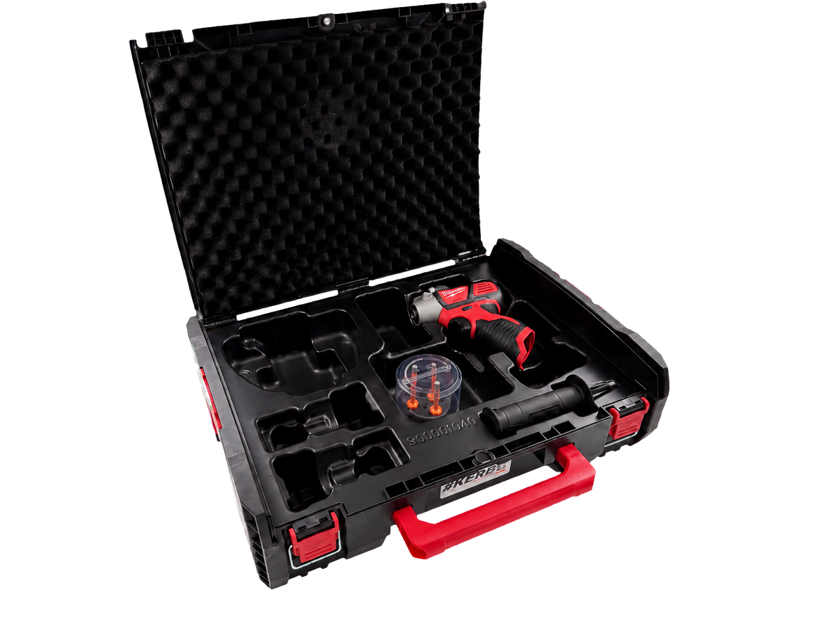 #Kerbo Light Diamantboorset met Milwaukee M12 – 2 maten, geopend