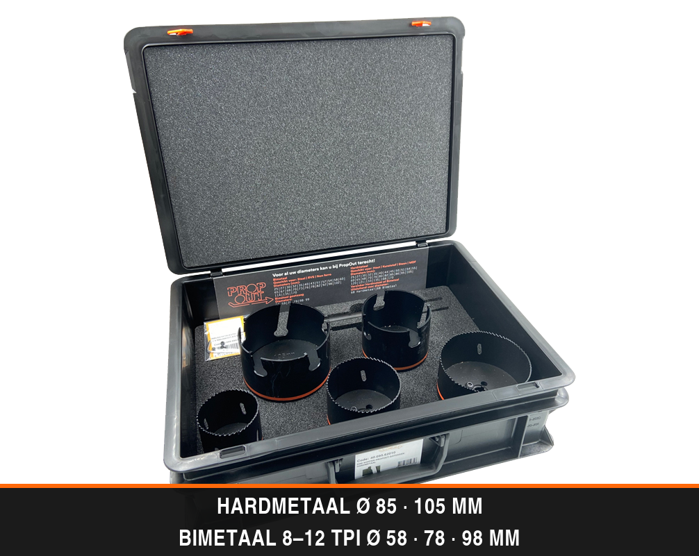Prop-Out Dakwerkers Gatzagenset HM – 5 maten, inhoud van de set